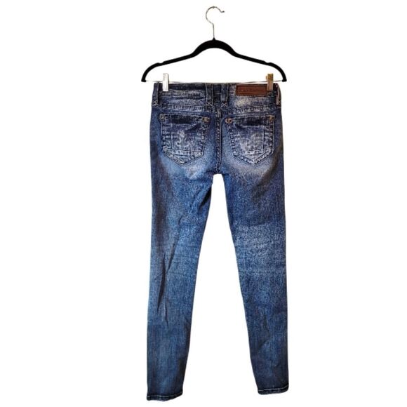 Rock Revival Women's Dark Wash Muna Mid Rise Skinny Jeans Size 26 - Picture 2 of 8
